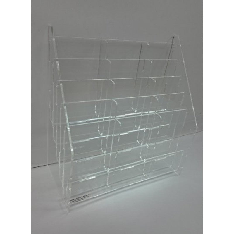 Plexiglass Countertop Display with - Multi-Pocket Display for Cards, Tickets and Informational Material