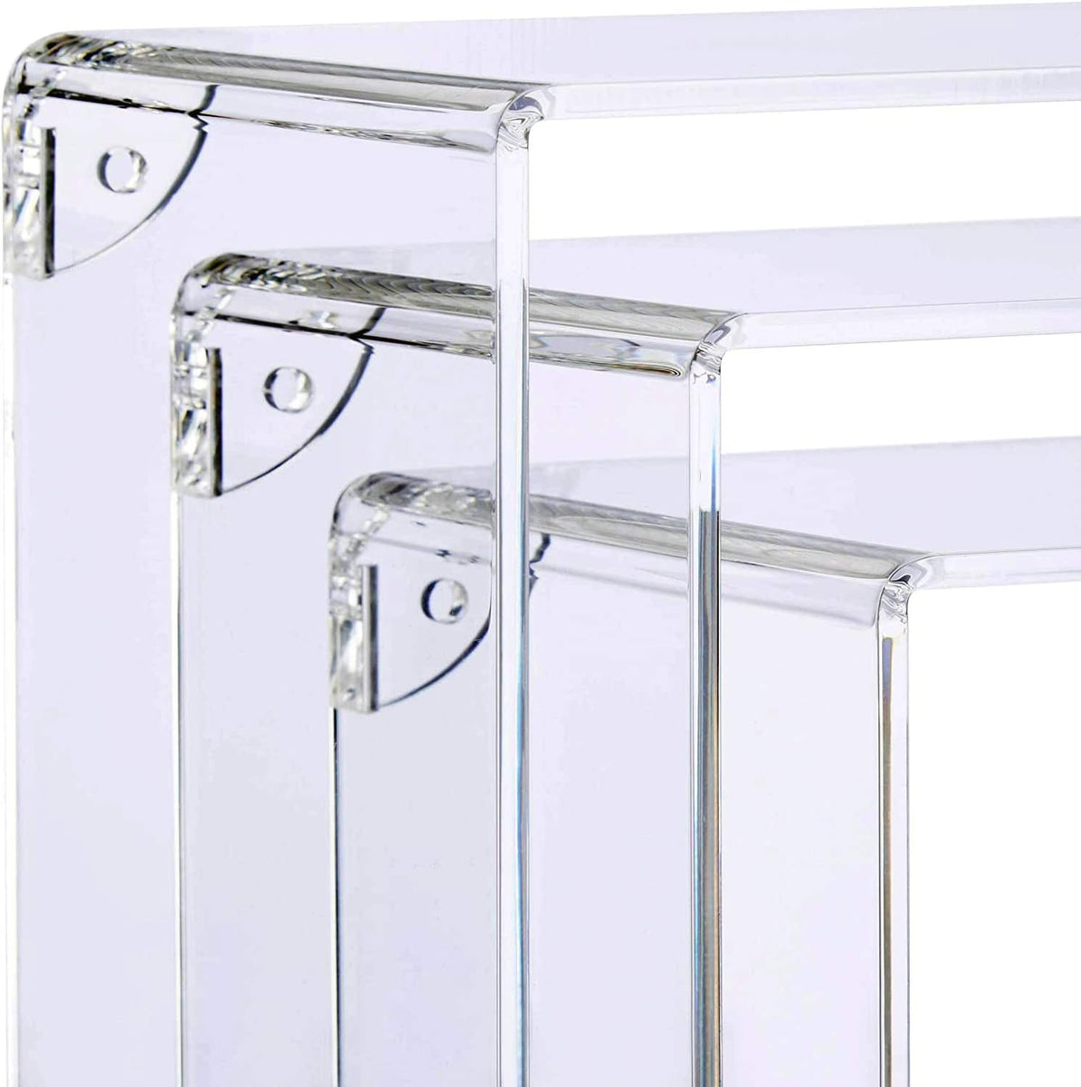 Mensole da Parete in Plexiglass Trasparente PMMA – Mensole Moderne con Fissaggio a Scomparsa