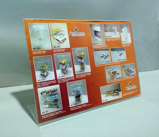 Expositor de sobremesa para folletos de plexiglás-acrílico