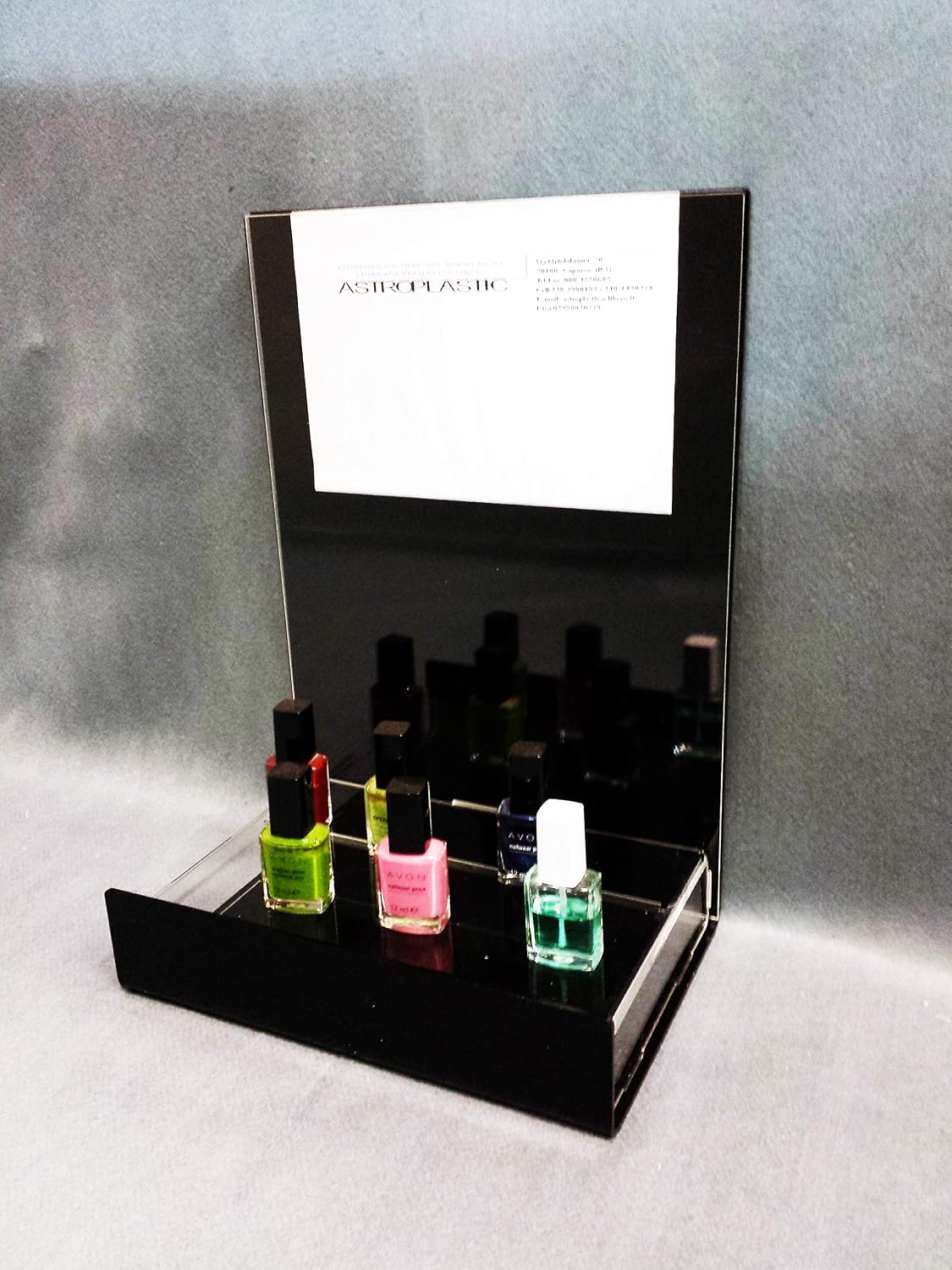 Espositore Contenitore in Plexiglass da Banco – Vetrinetta Trasparente per Cosmetici, Smalti, e Prodotti Promozionali