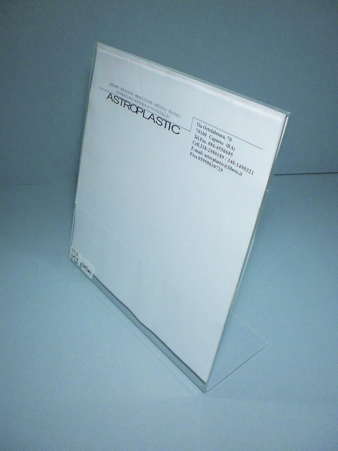 Plexiglass-acrylic tabletop-desk brochure holder display