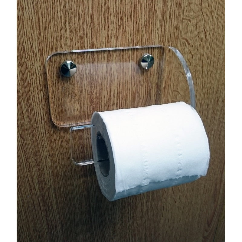Toilettenpapierhalter aus transparentem Plexiglas – Wandmontage mit glänzendem Finish