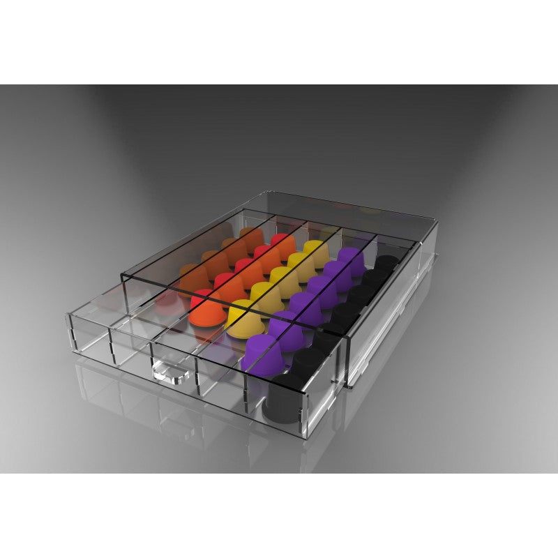 Cassetto Porta Capsule Caffè in Plexiglass Trasparente – Compatibile con