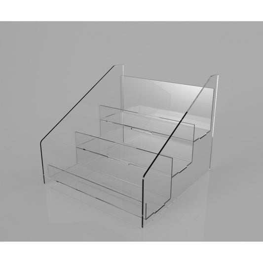 Expositor de sobremesa de plexiglás con 3 estantes para caramelos, snacks, obleas y encendedores