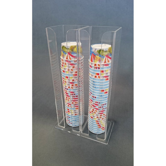 Expositor de plexiglás de sobremesa para tarrinas de helado | 1, 2, 3 o 4 columnas