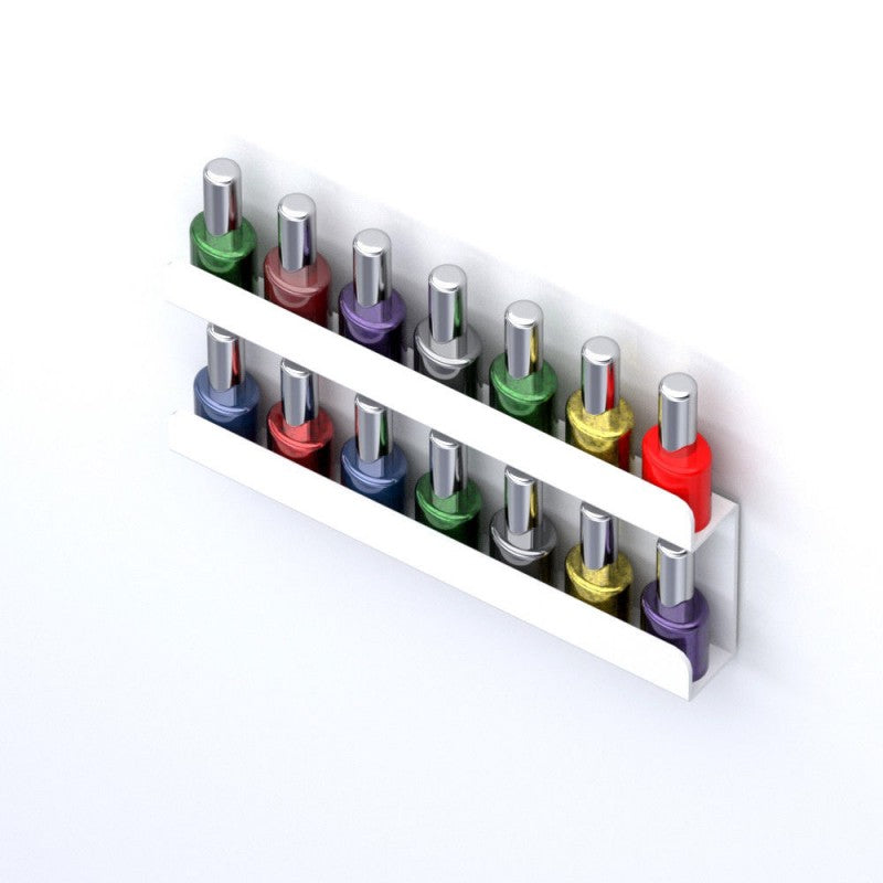 Espositore da Parete in Plexiglass per Smalti e Cosmetici – Ripiano Singolo | Porta Smalti e Make-Up