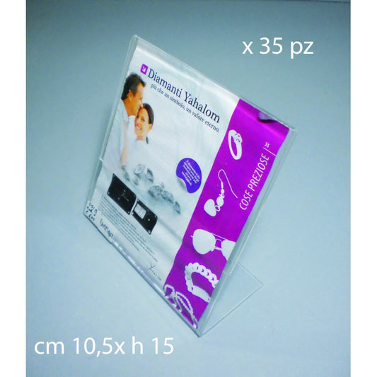 Confezione da 100 Portaritratti A6 in Plexiglass – Porta Prezzi, Porta Listini ed Espositori da Banco