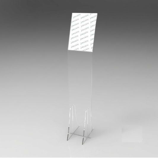 Leggio da Terra in Plexiglass Formato A5 – Espositore Monofacciale per Listini, Depliant, Foto e Avvisi