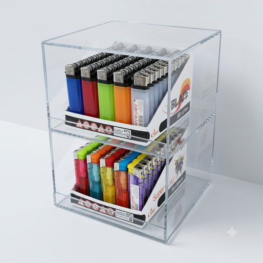 Vetrina Espositiva in Plexiglass Alta Qualità – Contenitore Supporto Trasparente a Più