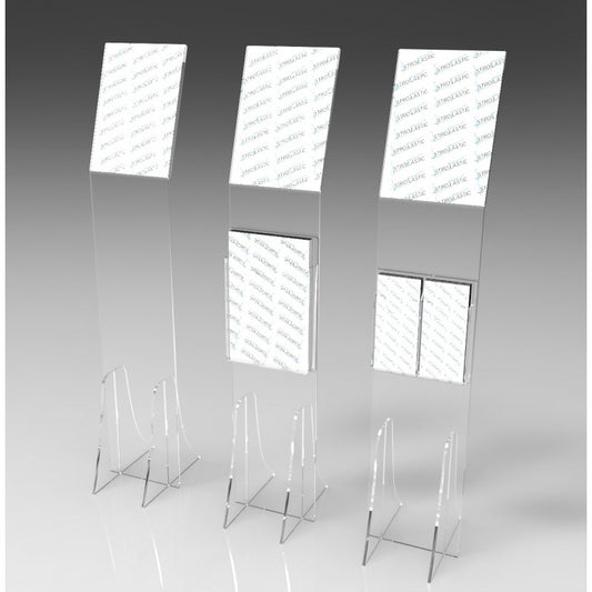 Astroplastic Leggio da Terra in plexiglass A4 per Listini, Foto, depliant, locandine, avvisi espositore pubblicitario