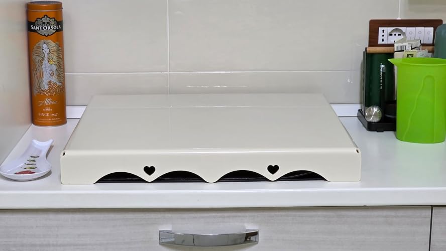 Kochfeldabdeckung SHABBY DESIGN aus transparentem oder farbigem Plexiglas – Maßgefertigte Schutzabdeckung