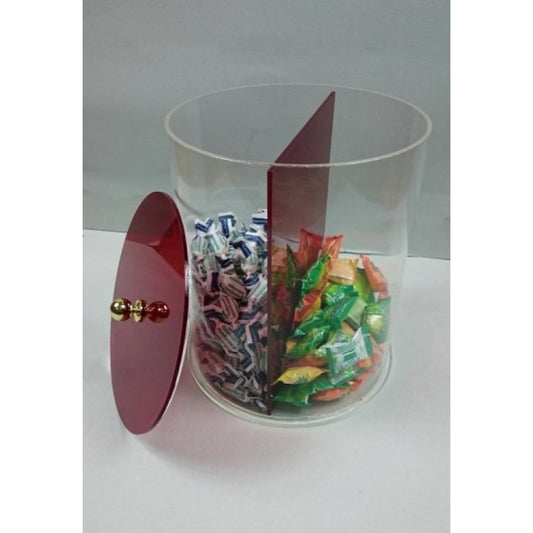 Contenitore Porta Caramelle Cilindrico in Plexiglass – Barattolo Espositore per Caramelle, Biscotti, Taralli e Snack