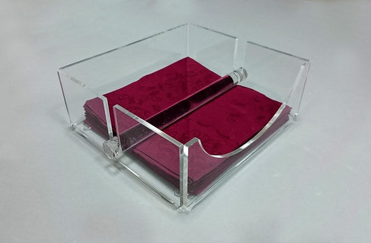 Portatovaglioli in Plexiglass Trasparente – Espositore Fermatovaglioli Elegante