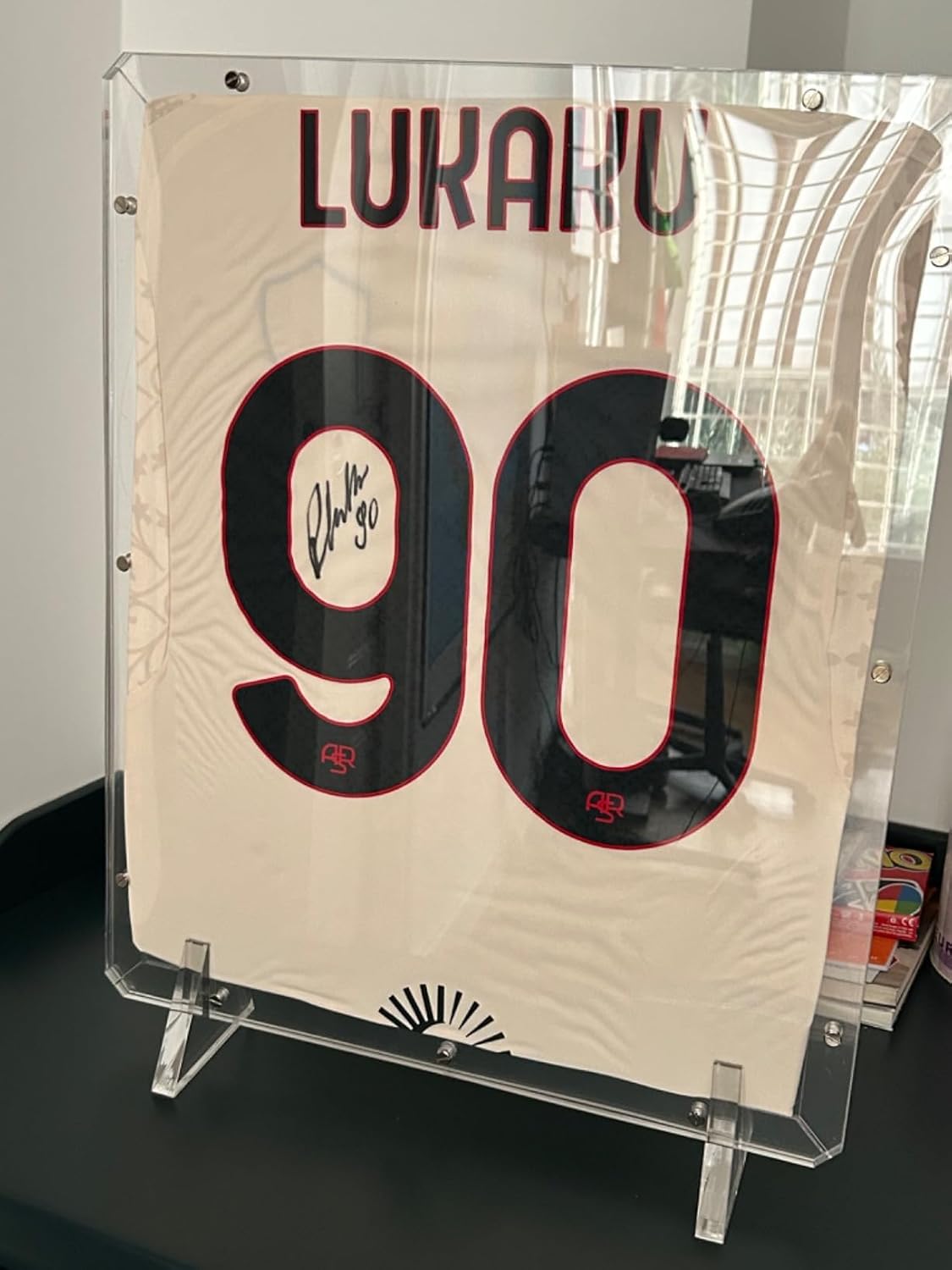 AstroTeka® Teca Espositiva in Plexiglass per Maglie Sportive – Cornice da Parete o Banco