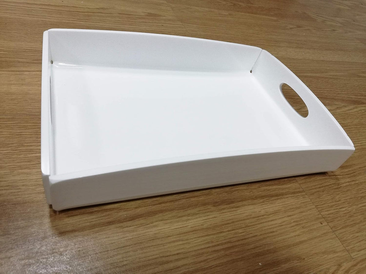Astroplastic Vassoio da Portata Rettangolare in plexiglass di Alta qualità (Trasparente o Bianco) con Manici