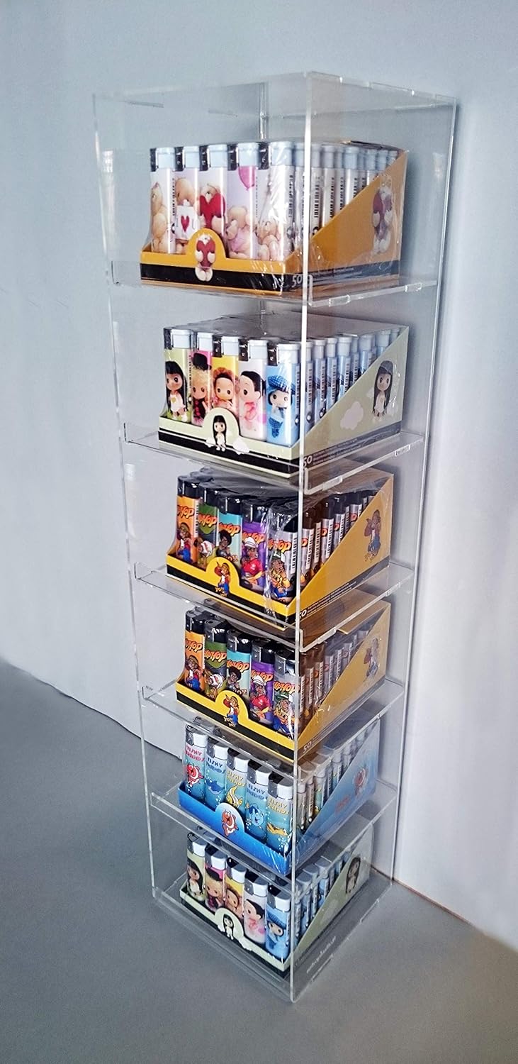 Hochwertige Plexiglas-Vitrine – Transparenter Behälter und Ständer mit mehreren