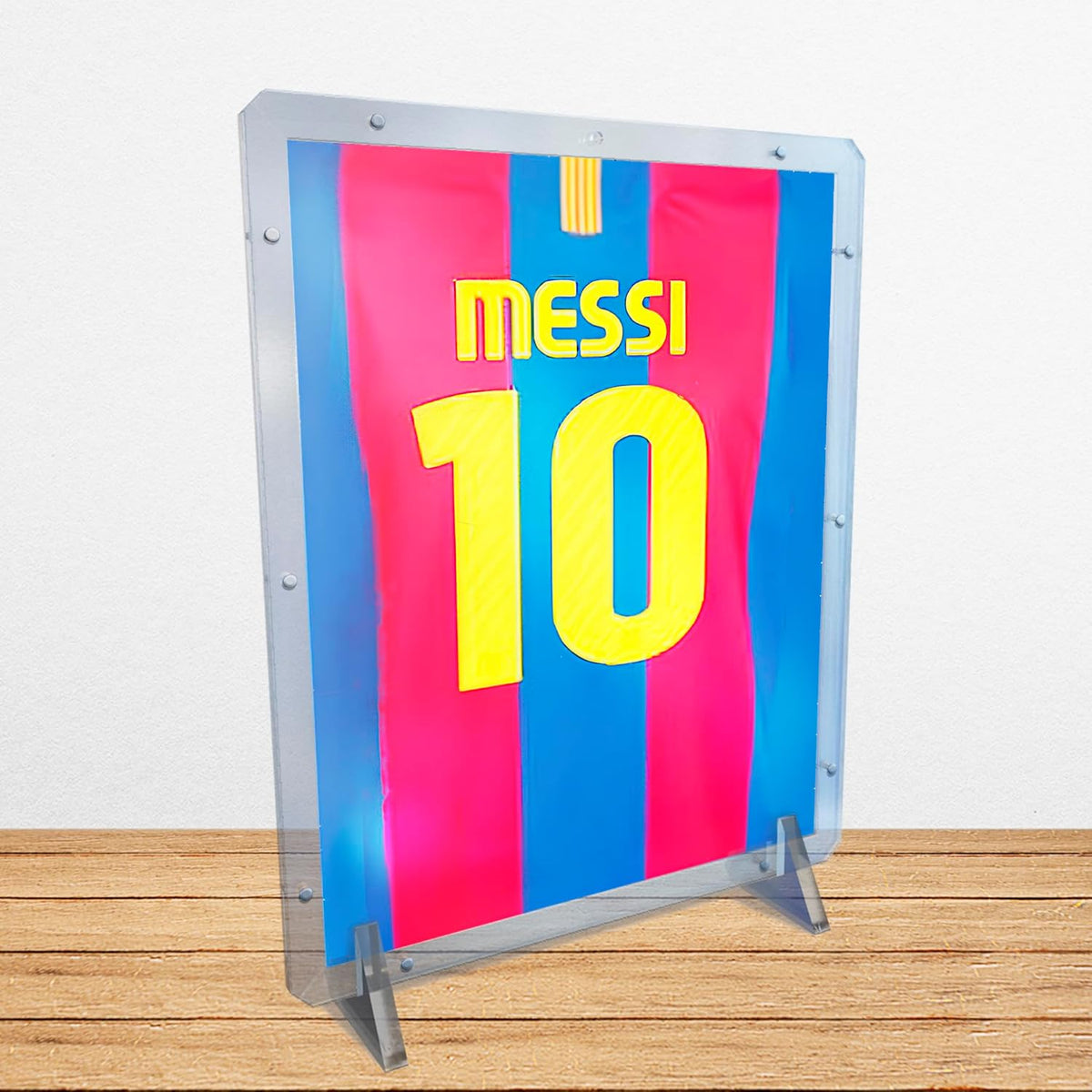 AstroTeka® Teca Espositiva in Plexiglass per Maglie Sportive – Cornice da Parete o Banco