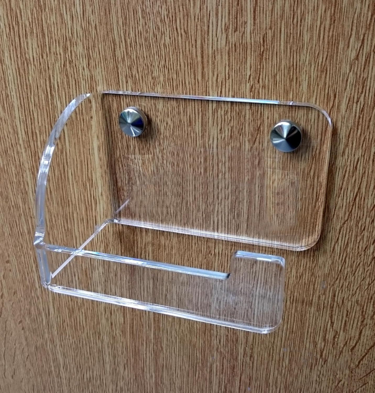 Porta Rotolo Carta Igienica in Plexiglass Trasparente – Supporto da Parete con Finitura Lucida