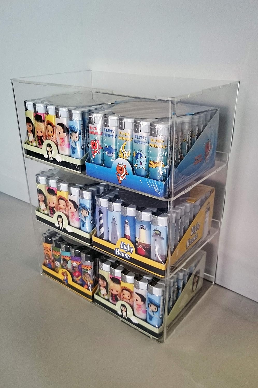Hochwertige Plexiglas-Vitrine – Transparenter Behälter und Ständer mit mehreren