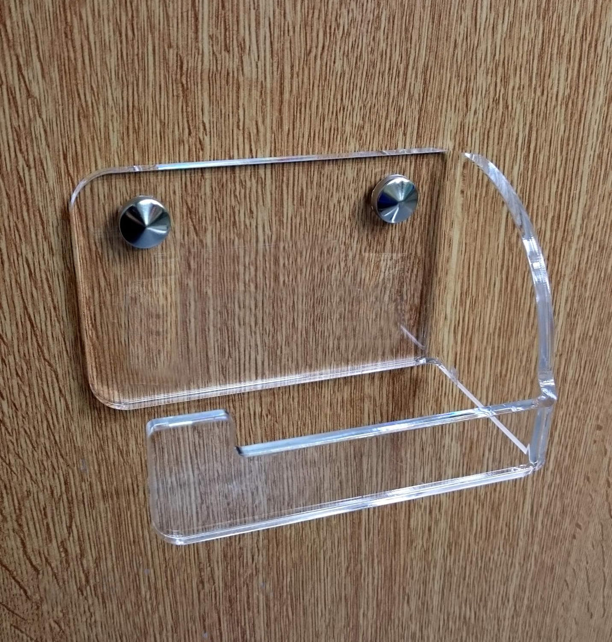 Porta Rotolo Carta Igienica in Plexiglass Trasparente – Supporto da Parete con Finitura Lucida