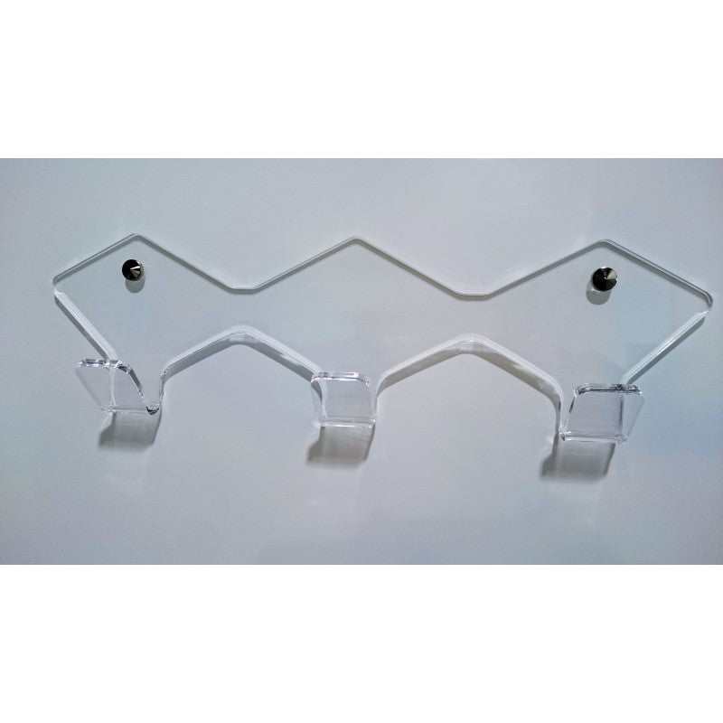 Appendiabiti da Parete in Plexiglass Trasparente – Singolo, Doppio o Triplo