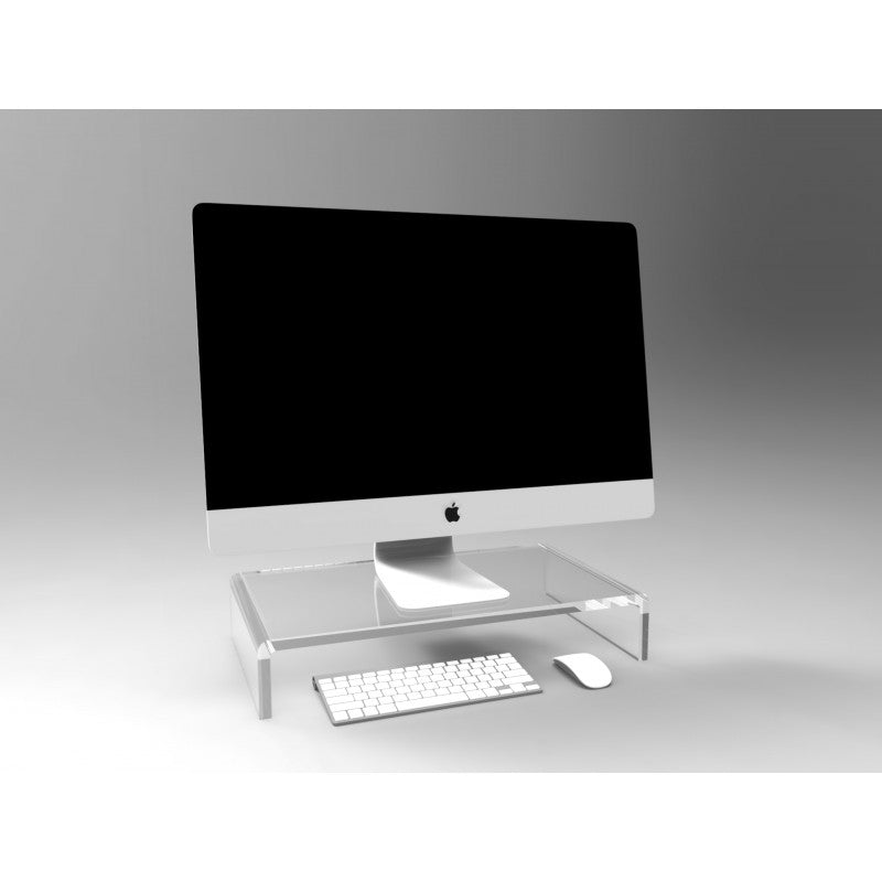 Supporto TV e Monitor in Plexiglass su Misura – Base Rialzata Trasparente o Colorata