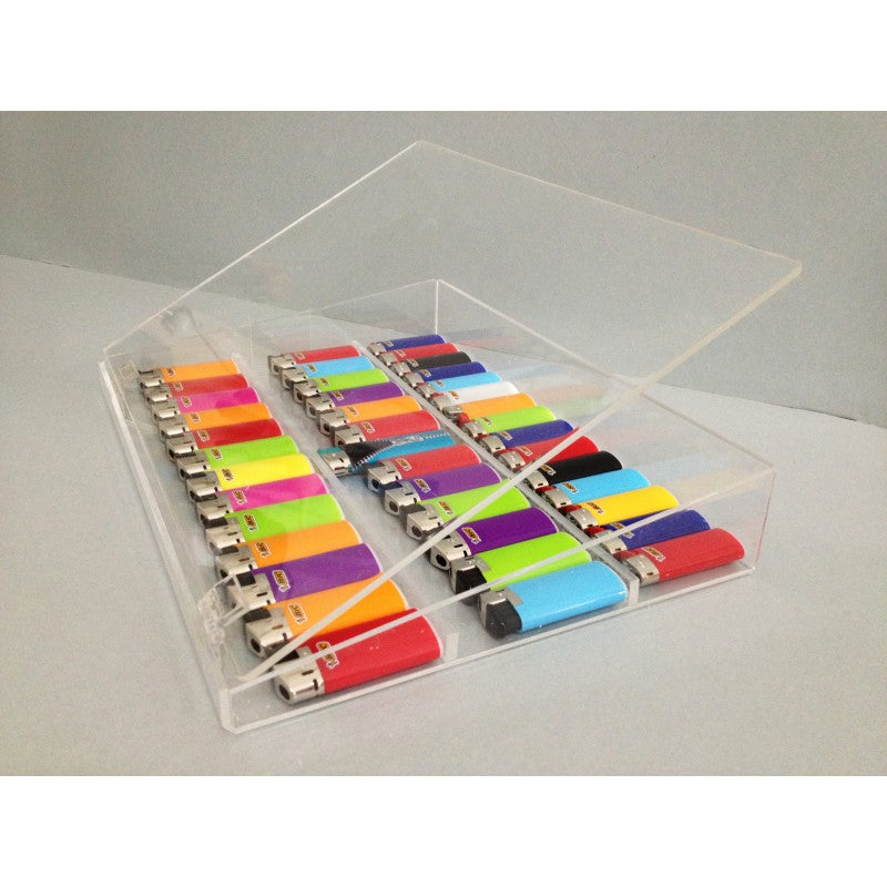 Rendiresto Grande in Plexiglass con 3 Vani per Accendini | Organizzatore da Banco