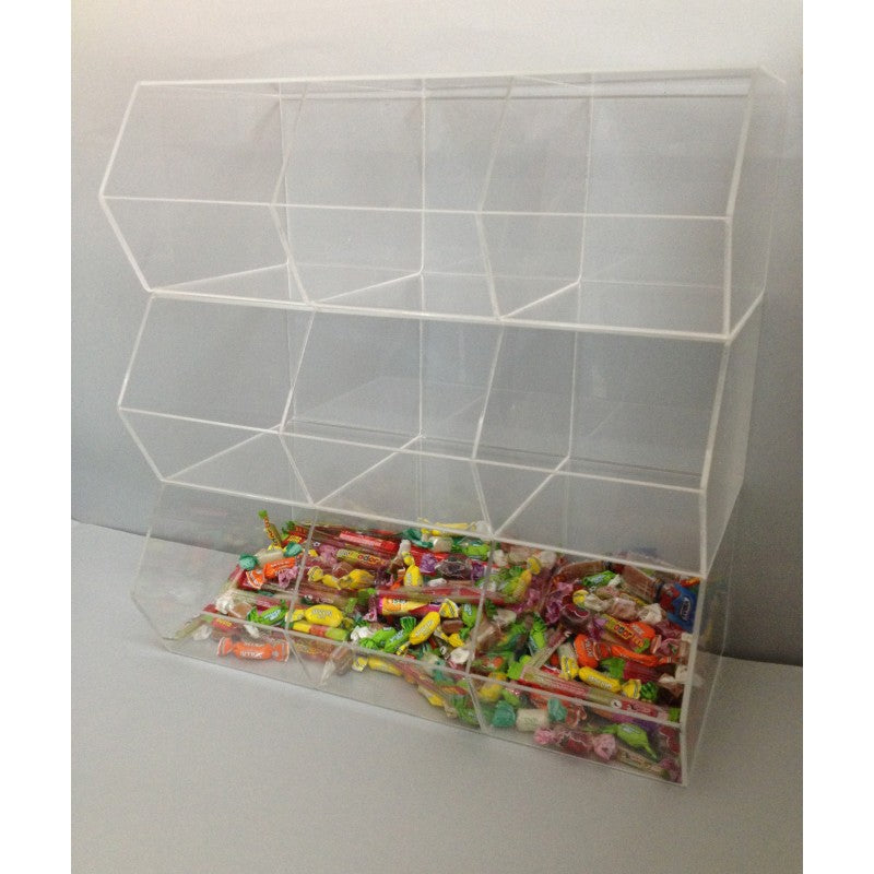 Contenitore porta caramelle a bocca di lupo 3 scomparti