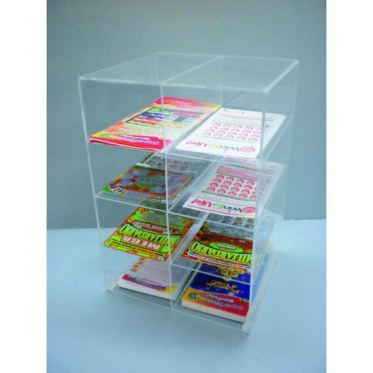 Espositore in Plexiglass a 8 Caselle a Nido d'Ape – Display da Banco per Schede, Biglietti e Documenti