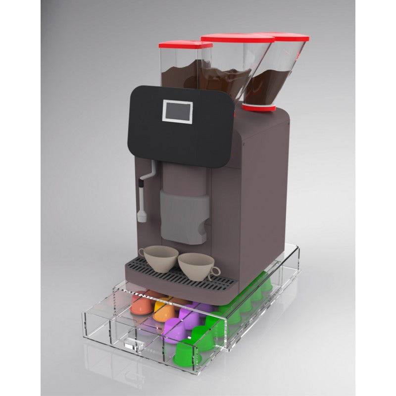 Cassetto Porta Capsule Caffè in Plexiglass Trasparente – Compatibile con