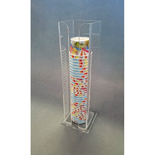 Espositore Porta Coppette Gelato in Plexiglass da Banco | 1, 2, 3 o 4 Colonne