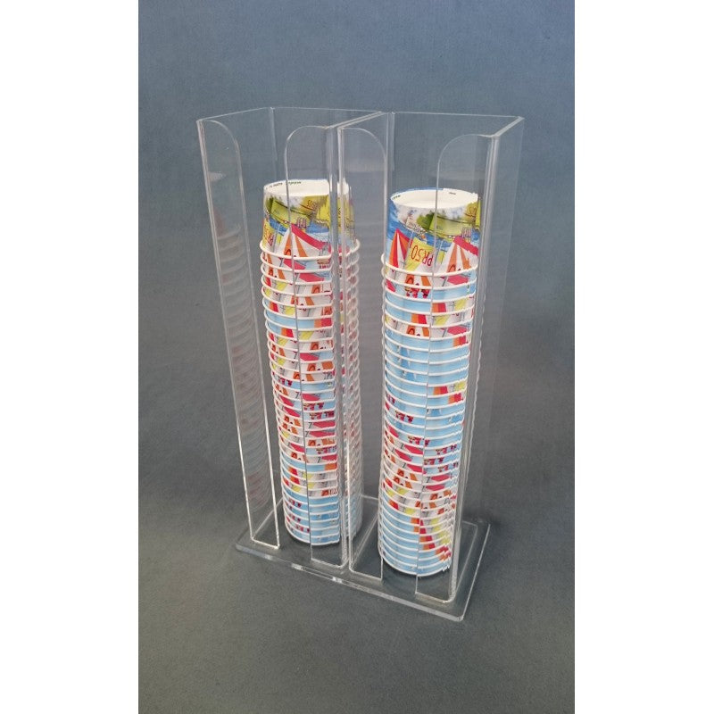 Espositore Porta Coppette Gelato in Plexiglass da Banco | 1, 2, 3 o 4 Colonne