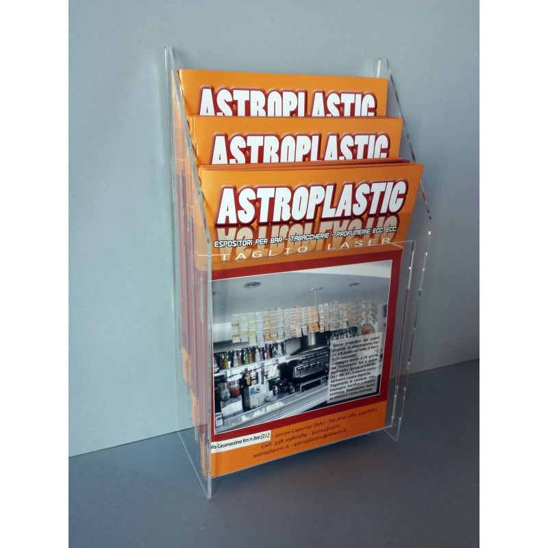 Espositore Porta Fogli A4 in Plexiglass – Da Banco e Da Parete | Vari Modelli