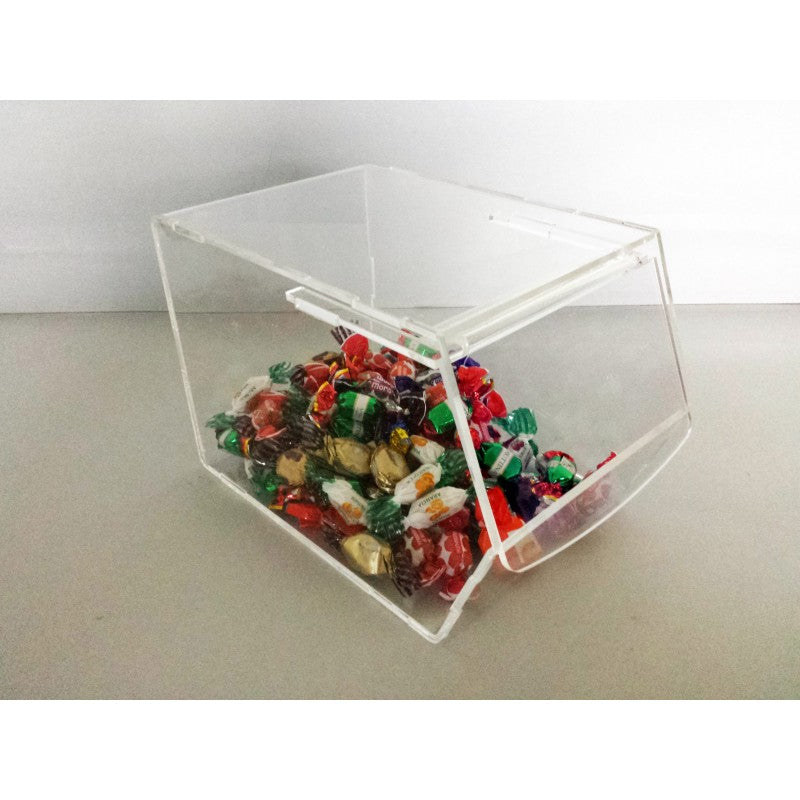 Contenitore Porta Caramelle in Plexiglass a Bocca di Lupo – Disponibile in 4 Misure