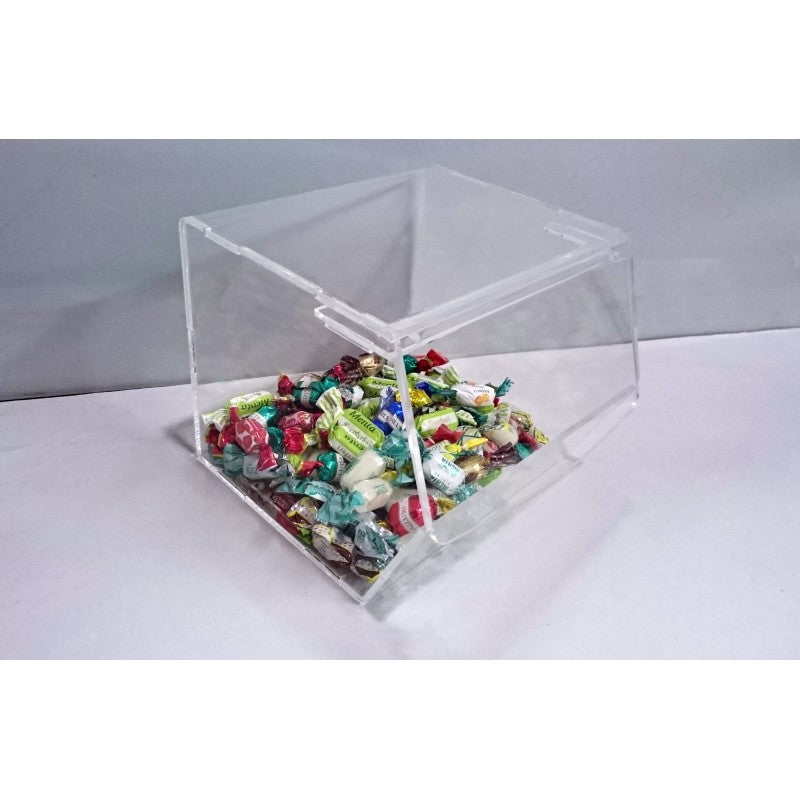 Contenitore Porta Caramelle in Plexiglass a Bocca di Lupo – Disponibile in 4 Misure