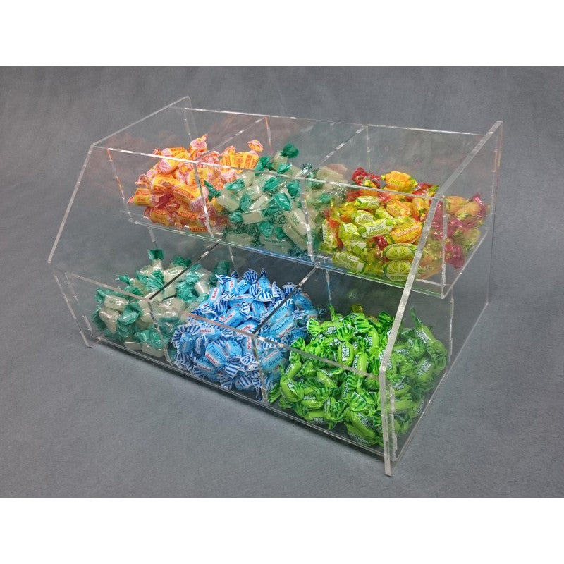 Taschen-Süßigkeitenständer aus Plexiglas – Erhältlich mit 2, 3 oder 4 Ebenen | Thekenständer für Snacks und Süßwaren
