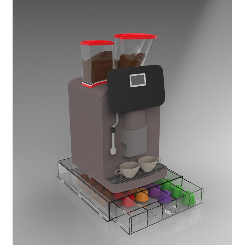 Cassetto Porta Capsule Caffè in Plexiglass Trasparente – Compatibile con