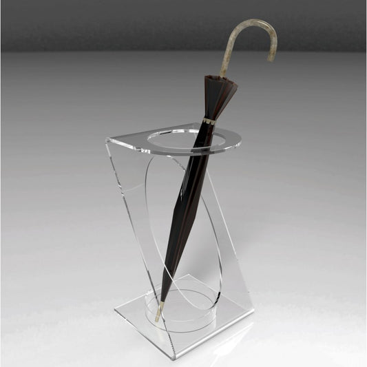 Porta Ombrelli in Plexiglass Trasparente – Design Moderno con Salvagoccia