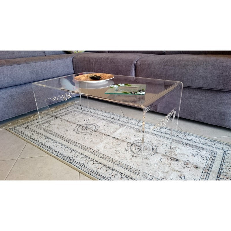 Tavolino da Salotto in Plexiglass Trasparente – Design Moderno ed Elegante, Spessore 10 mm