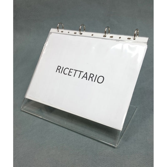 Raccoglitore ad Anelli in Plexiglass per Fogli A4 – Ricettario, Manuali, Menù e Documenti