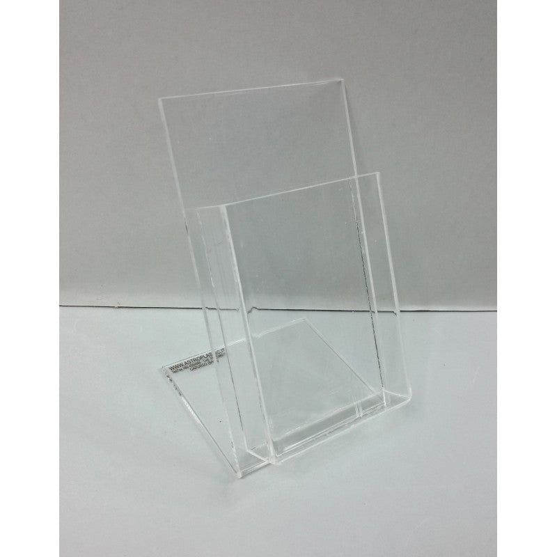 Espositore da Banco in Plexiglass con Base a L – Porta Schede, Biglietti, Depliant e Documenti