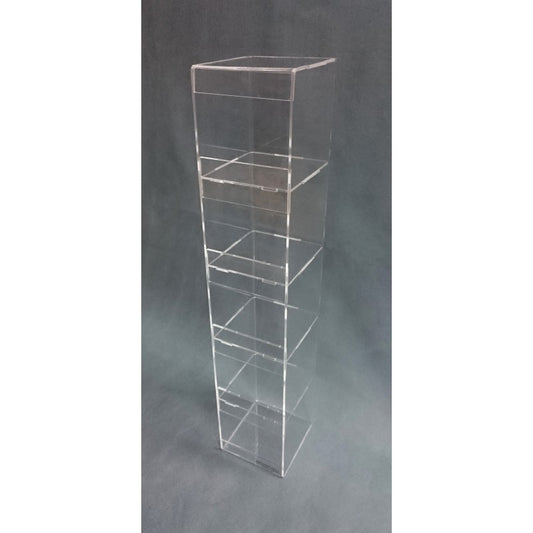 Espositore in Plexiglass con 5 Tasche Verticali a Cubo – Porta Schede, Depliant, Biglietti e Documenti