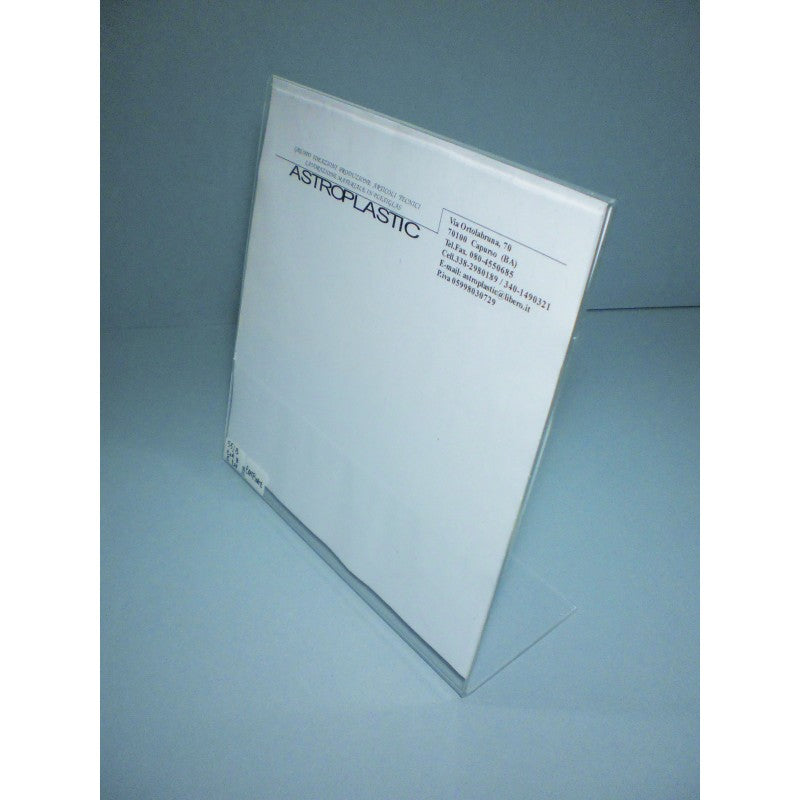 Set aus 2 Acrylglas-Bilderhaltern für den Tisch – Preisschildhalter, Preislistenhalter und Tischaufsteller 22 × 21 cm
