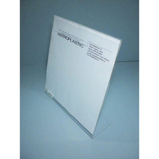 Set da 2 Portaritratti da Banco in Plexiglass – Porta Prezzi, Porta Listini ed Espositori da Tavolo 22 × 21 cm