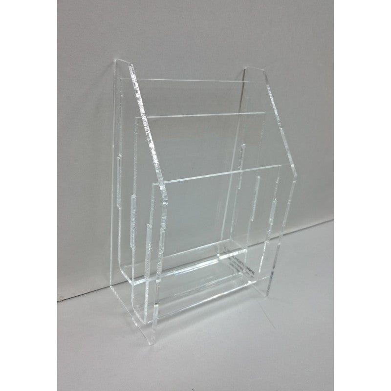 Plexiglass Countertop Display with 2 Vertical Tiers - Display for Cards, Tickets, Flyers and Documents