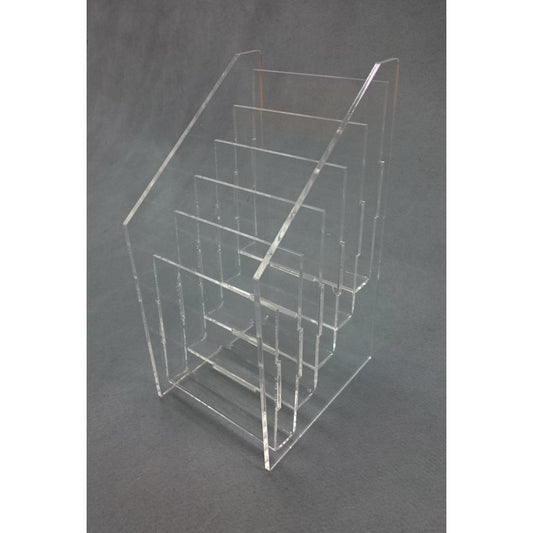 Expositor de sobremesa de plexiglás con 5 niveles verticales – Display para fichas, boletos y material promocional