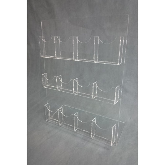Espositore da Banco in Plexiglass con – Display Multitasche per Schede, Biglietti e Materiale Informativo