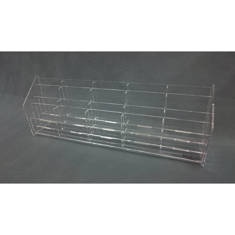 Plexiglass Countertop Display with 12 Mixed Pockets – Holder for Cards, Tickets, Leaflets and Documents