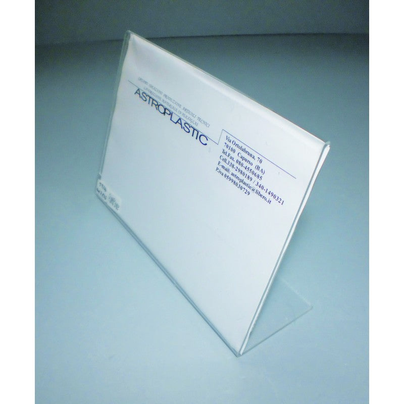 Set aus 2 Acrylglas-Bilderhaltern für den Tisch – Preisschildhalter, Preislistenhalter und Tischaufsteller 22 × 21 cm
