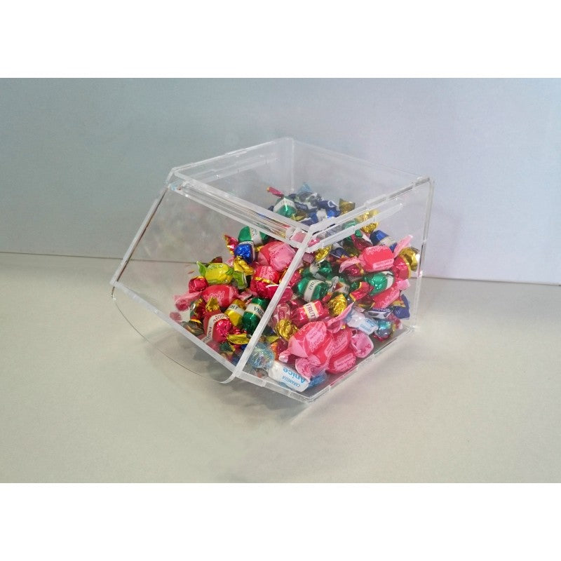 Contenitore Porta Caramelle in Plexiglass a Bocca di Lupo – Disponibile in 4 Misure